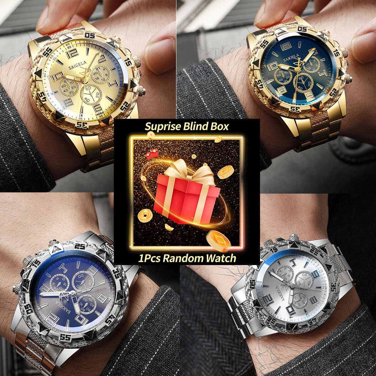 Mystery Box Blind Bag - 1PC Sorpresa Mistero Orologio Cieco Box-Uomini